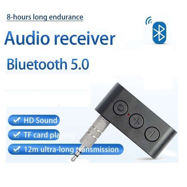 New Plug-in Card TF3.5 AUX Receiver Adapter 5.0 Stereo Car Bluetooth Stick