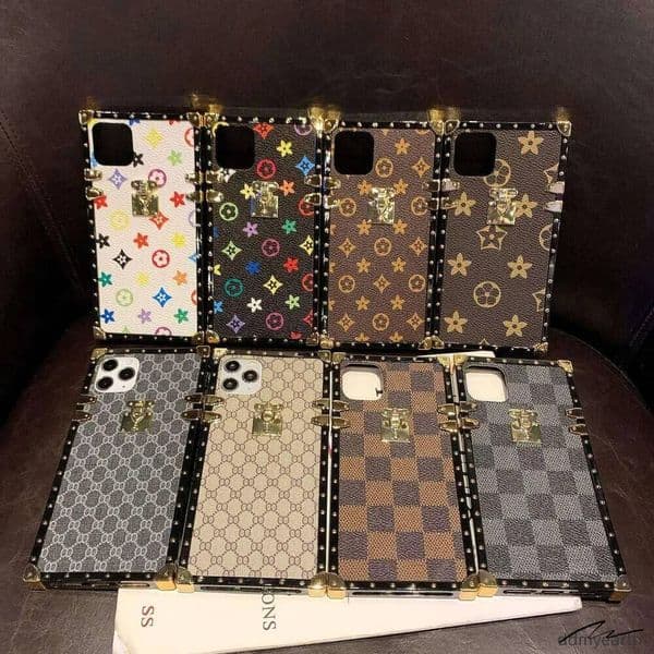 Suitable For Apple 16 Pro Max Plaid Square Case Iphone 15 Old Flower Checkerboard Phone Cover ddmyEarth