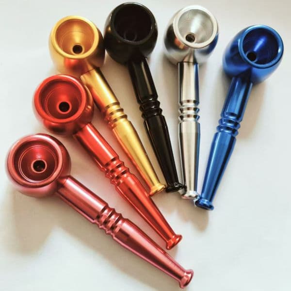 Hot Selling Colorful Metal Smoking Pipes Detachable Cleaning Personalized Creative Fashionable Hand Portable Pocket Smoke Pipe