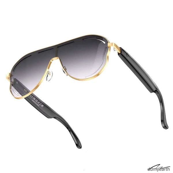 AI Smart Translation Glasses - Bluetooth Sunglasses With Audio, Touch Control & UV Protection (Stainless Steel Frame) ddmyEarth