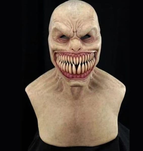 Horror Sharp Masks Big Mouth Teeth Chompers Cosplay Creepy Latex Mask Halloween Monster Masque Scary Costume Props