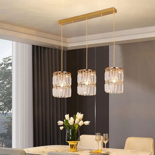 Luxury Pendant Lights Crystal Led Ceiling Round Square Lampshade Modern Dining Room Pendant Lamp For Living Room Bedroom