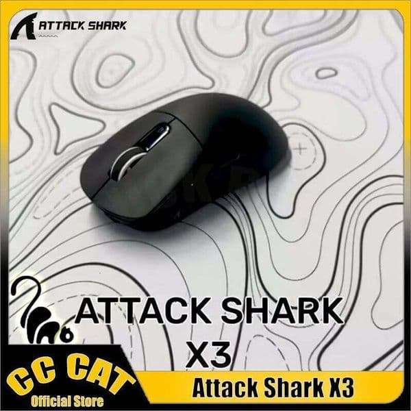 Attack Shark Wireless Mouse X3 Pro 8K 3-Mode 2.4G Bluetooth Light Weight Paw3395 Mice Gamer Ro Gaming Mouses For PC Laptop
