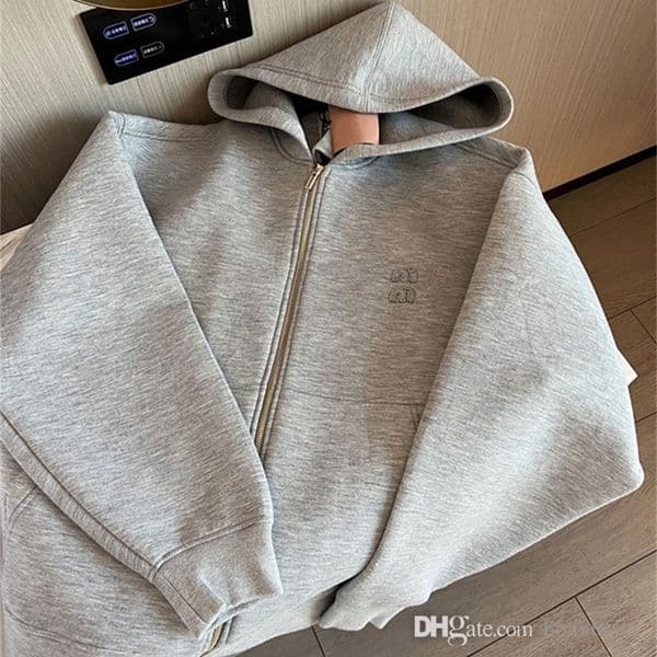 2025 Autumn Winter Designer Hoodie Women Hooded Jacket Cardigan Outerwear Coat High Quality Hoodies Double Zipper Long Sleeve Casual Sweatshirt