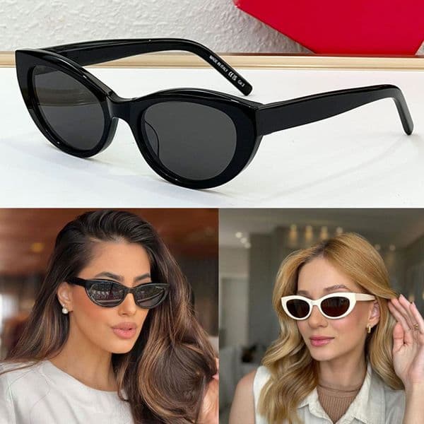 Ladies fashionable cat eye sunglasses Designer retro small frame cat eye glasses acetate frame Outdoor Fashion Personalized Party SL M115