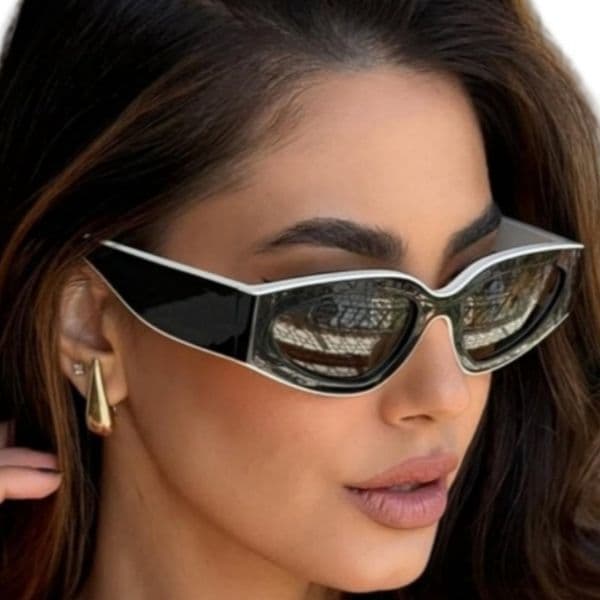 Top Quality Lunettes Designer Sun Glasses Trendy Square Metal Legs Letter Design Cat Eye Eyeglasses Oval Monogram Sunglasses