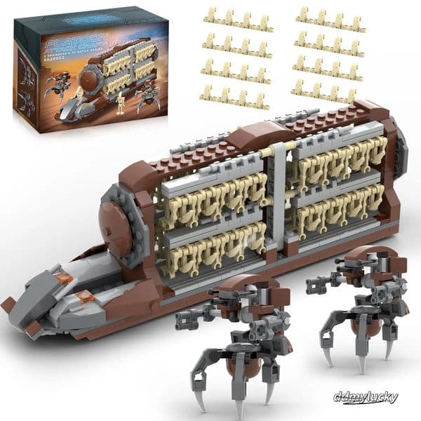 522Pcs Space War Troop Carrier Building Blocks Solider Transport Vehicle Model Bricks Desktop Decoration Toys Kids Holiday Gift ddmyLucky