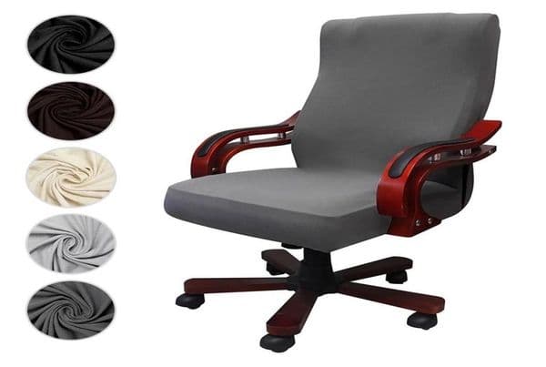 Soft Fabric Office Chair Cover Computer Elastic Armchair Slipcovers Seat Arm Covers With Back Removable Stretch Rotating5624062