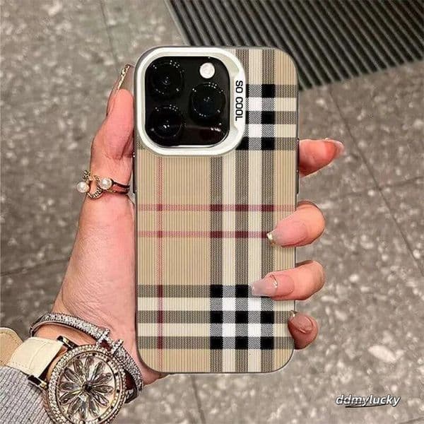 Light Plaid Suitable For Iphone 16 Max Case 15 Pro Trendy 14 Plus/13/12 Classic X ddmyLucky