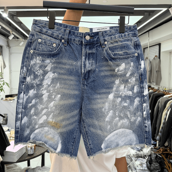 Men's Shorts Blue Short Jeans 2026ss Print Men and Women