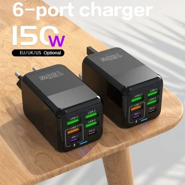 High-Power USB Hub Adapter w/ Multiple Outlets for iOS Gadgets Including Apple MacBooks