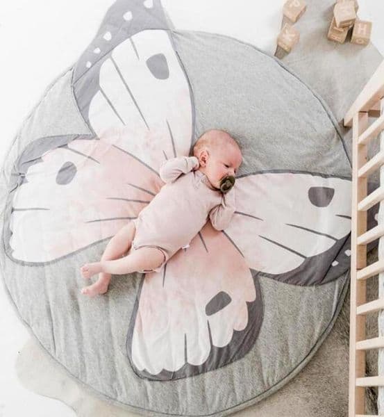 INS New Baby Play Mats Kid Crawling Carpet Floor Rug Baby Bedding Butterfly Blanket Cotton Game Pad Children Room Decor 3d rugs2960587