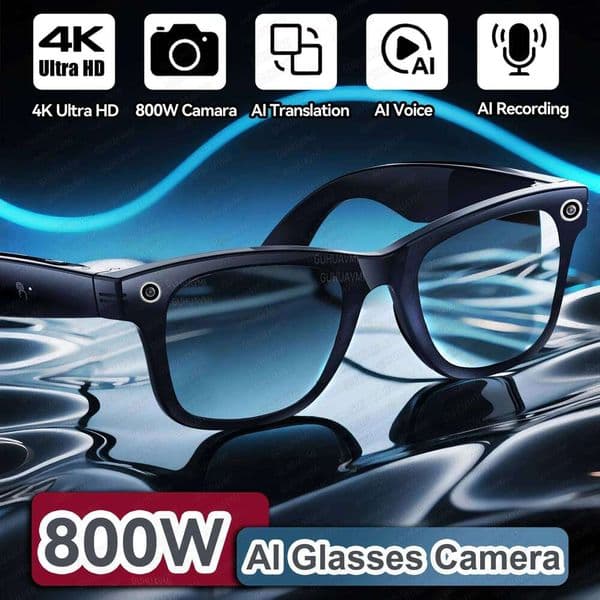 New 800W Camera Men Color-Changing AI Translation Glasses Photo Video Recording Waterproof Call Smart Sunglasses