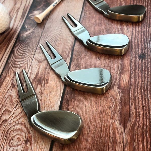 Creative Metal Club Shape Ball Fork Divot Repair Tool Custom Color Options OEM Available Golf Supplies Wedge Green Fork Lawn