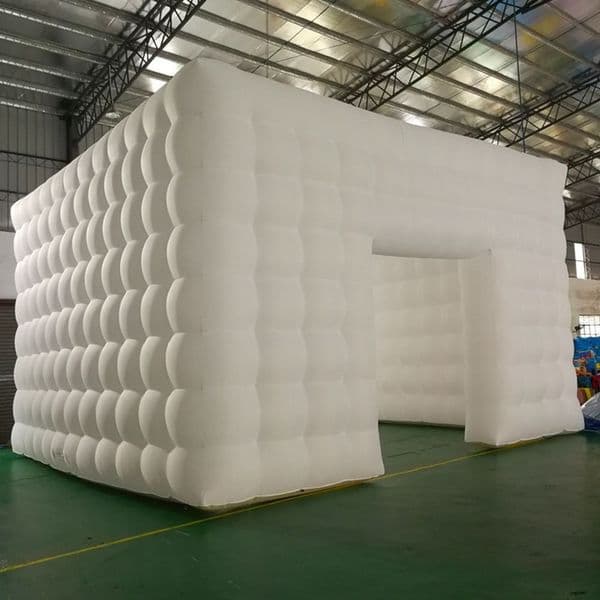 8mLx8mWx5mH (26.2x26.2x16.4ft) LED lighted inflatable cube tent square tents blow up photo booth for Camping Party Wedding