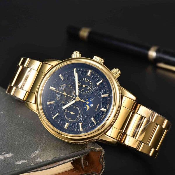 VC watch Constantins watch Vache Constan watch Jiangshi Brand Men's Quartz High-Quality Six-Hand Skeleton Luminous Calendar Steel Band Watch Wholesale d98