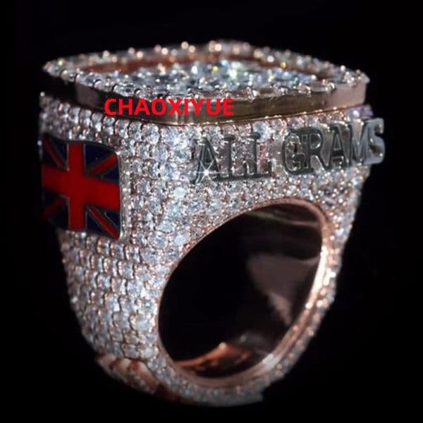 VVS Moissanite Diamond HipHop Jewelry Ring Set for Man Letter Ring Lced Out Custom 1995 Championship Ring