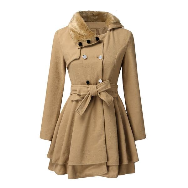 2026 New Big Collar Wool Coat Autumn Winter Double breasted Wool Windbreaker New Designer Autumn Winter Women s design Long Windbreaker