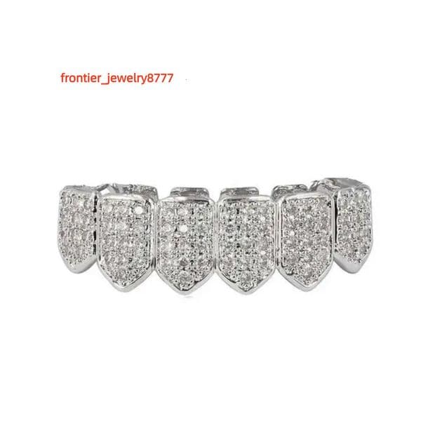 Custom VVS Moissanite Diamond Tooth Grillz Certified Diamond Tester Approved HipHop Jewelry