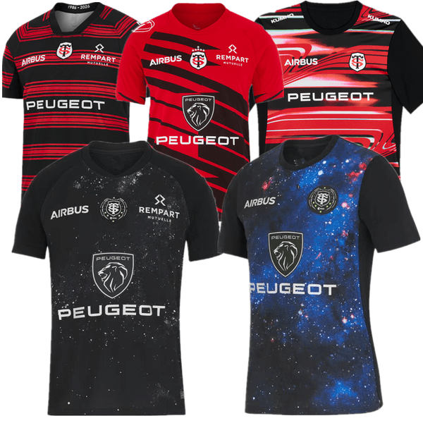 2025 26 Toulouse rugby jersey casual T-shirt 7-a-side rugby uniform Sizes S-5XL