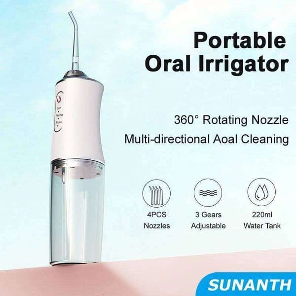 Portable Cordless Flosser For Teeth Cleaning 3 Modes Rechargeable Oral Irrigator Hine With Water Drill Mouth Washing