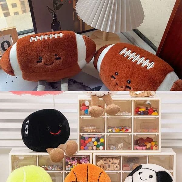 jelly cat 2025 Fun Tennis Pendant 2 JC Sports Series Basketball Football Plush Toy Cute Doll OrnamentJelly CatJelly Cat