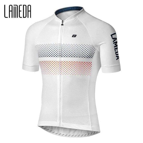 LAMEDA Bike Bicycle Jersey Summer Cycliny Short Sleeve for Men Biking Clothing Moisure ing MTB Top Shirts with 3 Pockets