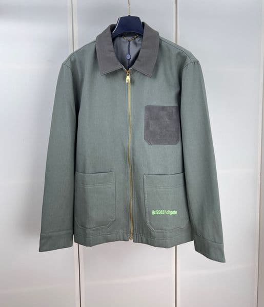 Autumn men's jacket lightweight linen workwear jacket long pants set fashionable high-end single item couple's casual denim set designer jacket