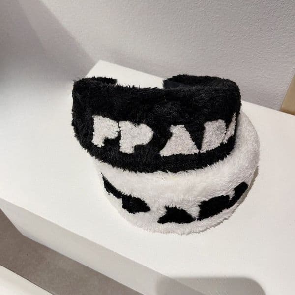Designer Headband Black and White Plush Headband High Quality Women's Wide Brim Headband Classic Black and White Letters Everyday Versatile Style