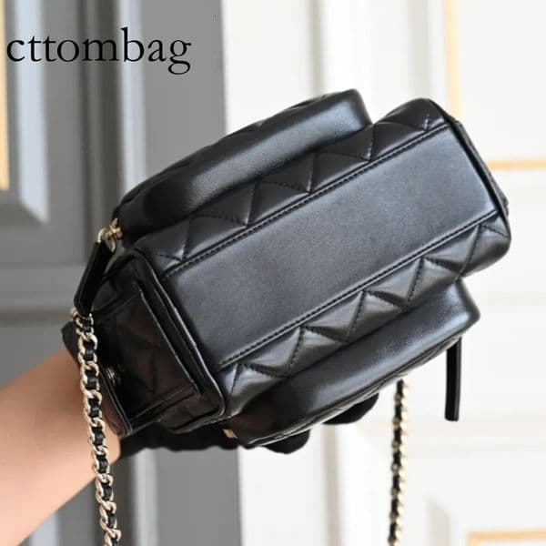 cc 12A Pocket camera bag Chain Bag classics Flap Bag Mirror quality Desiginers shoulder bag handbag crossbody Official original imported real leather 5220 5df