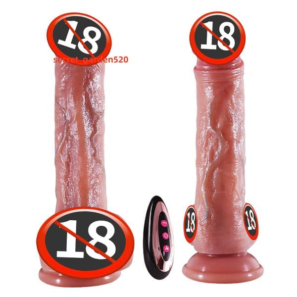 Popular Russia Remote Control Vibrator Big Thrusting Dildo for Women Suction Realistic Penis Telescopic Rotating Warm Sex Toy