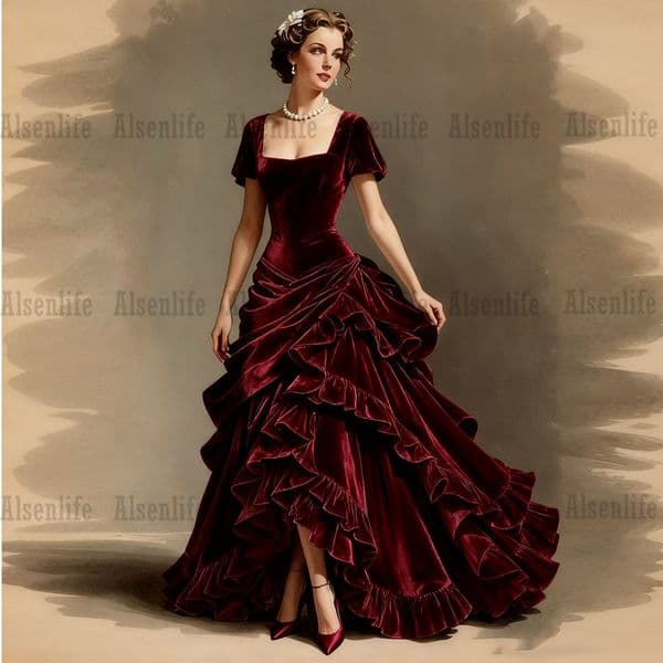 Burgundy Medieval Ball Prom Gowns Vintage Off Shoulder Pleated Long Renaissance Evening Dress Gowns