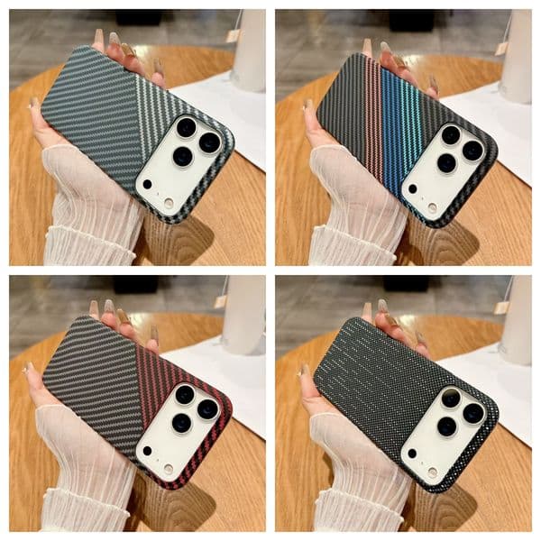 Phone case Suitable for iphone 17 Promax carbon fiber patterned magnetic phone case iPhone 16 15 ultra-thin skin feel matte