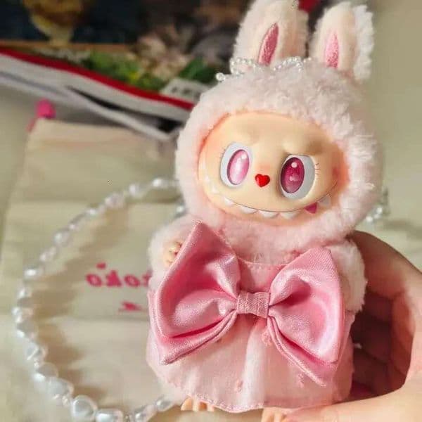 Mokoko Collection Trendy Doll Labubu Cute PVC Plush Pendants Cartoon Model Dolls For Decorative Use Toy Collectible Vinyl Figurin