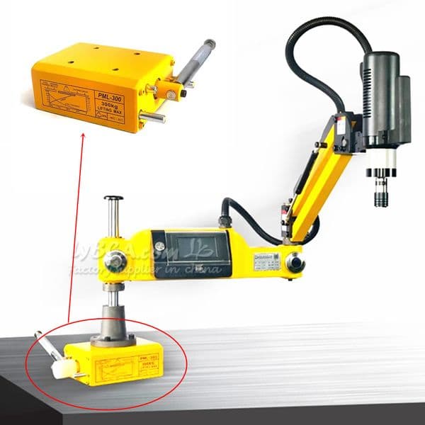 Magnetic Base PML 300-600-1000 for Metal Threading Tapping Machine USE M30/36 M20/24 M12/16 Customized Reinforced Dual Magnetic Movement Suction