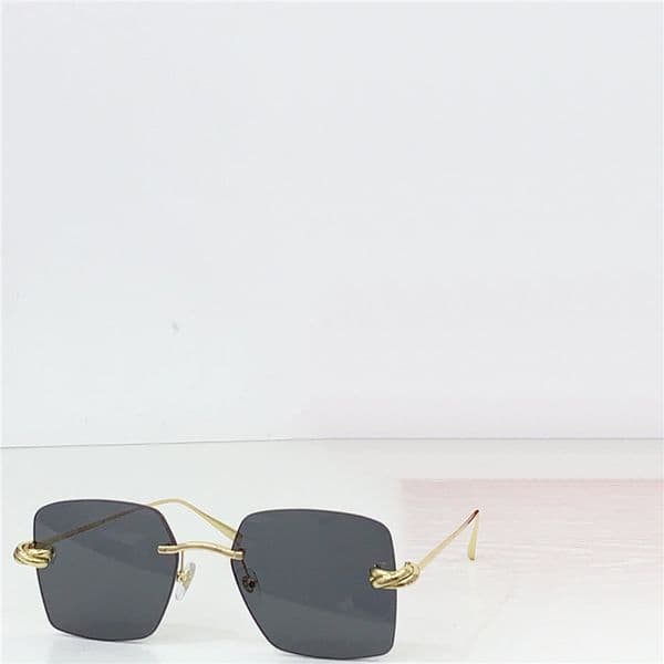 New fashion design square sunglasses 0508S rimless lens metal temples simple and popular style versatile outdoor UV400 protection glasses