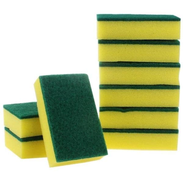 100 Pcs Washing Dishes Scouring Pads Dishwashing Sponge Kitchen Cleaning Nano Cottons Wash Pot Brushes9013588