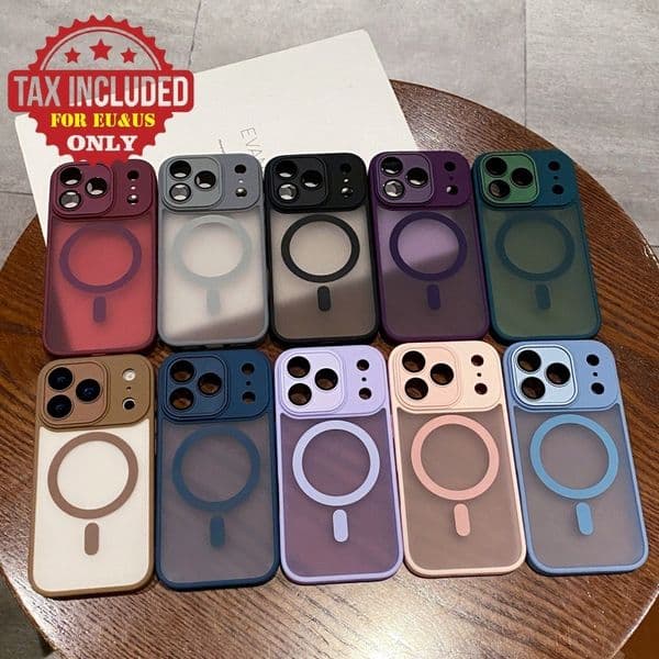 Magnetic Phone Case for iPhone 17 air Pro Max Compatible with Built-in Camera Protector Translucent Matte Slim Cover Women Men competible with 16 14 13 15