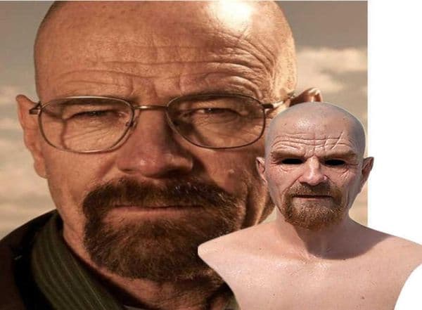 Latex Celebrity New Mask Movie Breaking Bad Professor Mr White Realistic Costume Halloween Cosplay Props4721645
