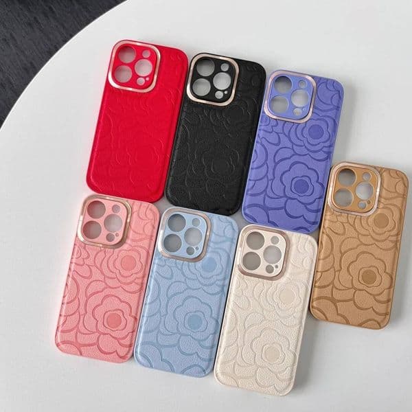 Big Flower Lichee Pattern Phone Case For iPhone 17 16 15 14 13 Pro Max Plus 16E All inclusive lens protection Cover