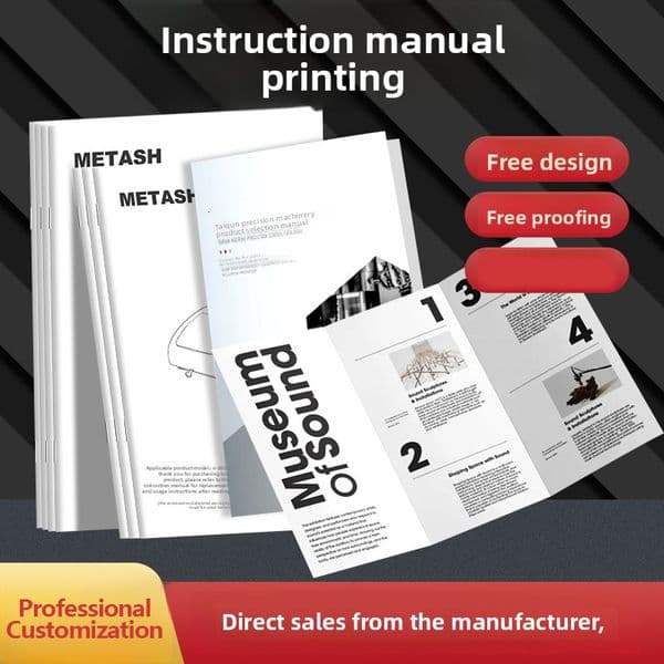 Customized Product User Manual Booklet Single Page Brochure Sample off Pages
