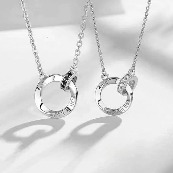 White Copper Strip Necklace Women, Couple Style Token Gift for Lovers on