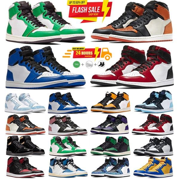 Big sized Low basketball shoes OG 1s Athletic Footwear Men Women Triple White Shadow designer University Blue Black Bred Toe Light Smoky Grey mens sneakers Eur 36-47