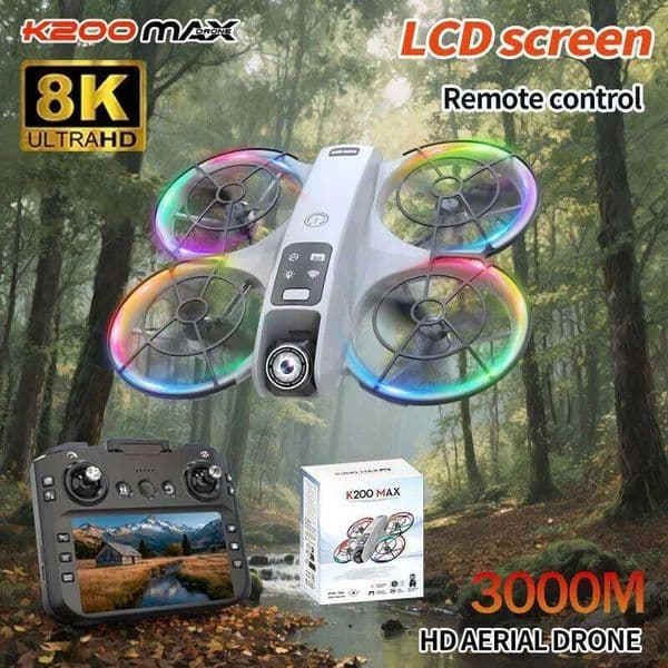 K200 MAX 8K HD Drone 5Km FPV Transmission With Optical Flow Positioning Obstacle Avoidance For Professional Aerial Photography