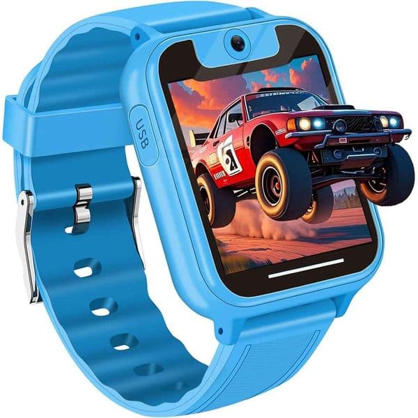 Kids Smart Game Watch with Built-in Classic Games,Toilet Training,Pedometer,Flashlight,Alarm Clock,Camera,Music Player,Touch Screen,time Display,Video