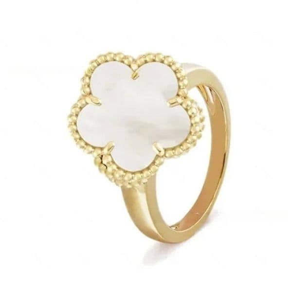 Classic Designer Ring Mother of Pearl Fashion Women's Ring Elegant Women's Jewelry High Quality Mother of Pearl Inlaid Jewelry