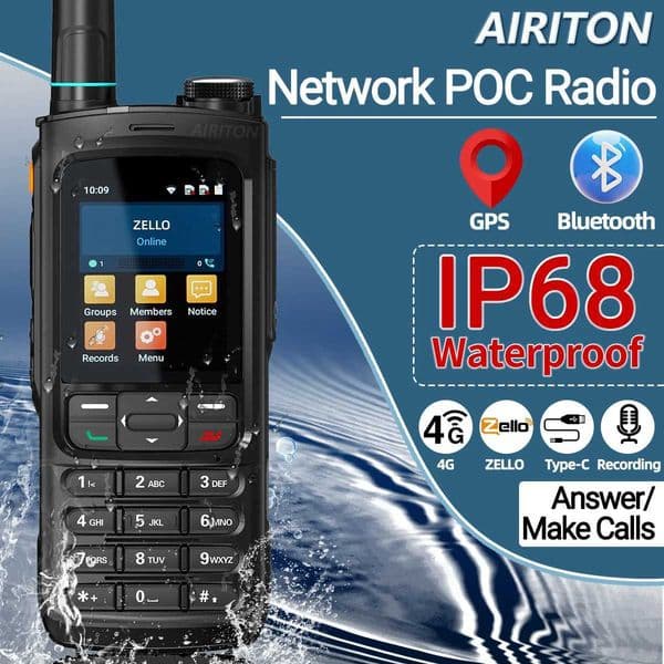 AIRITON AI8088 Global POC Walkie Talkie Network Radio IP68 Waterproof Zello Android GPS 4G Qualcomm Dial Unlimited DistanceXJ250928