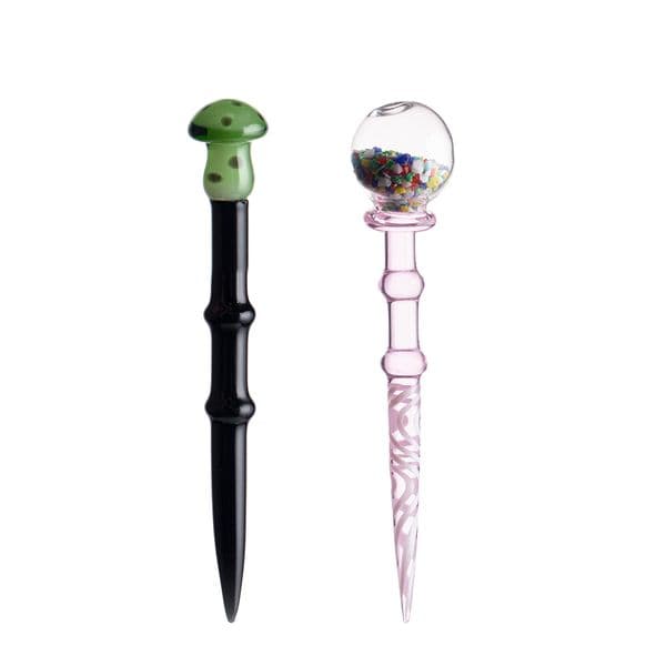Mushrooms Glass Dabber Tool Stick Carving tool carb cap for Quartz Banger Nails Water Bongs Pipe Smoking Accessories YC4465 4