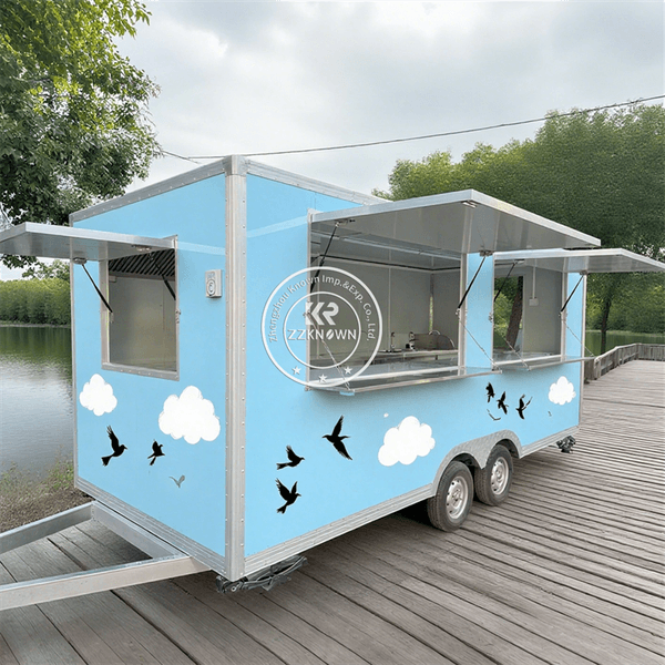 Concession Catering Trailer Food Truck Customized Dining Truck Hot Dog Food Trailer Mobile Bar Pizza Food Truck With Kitchen Equipment