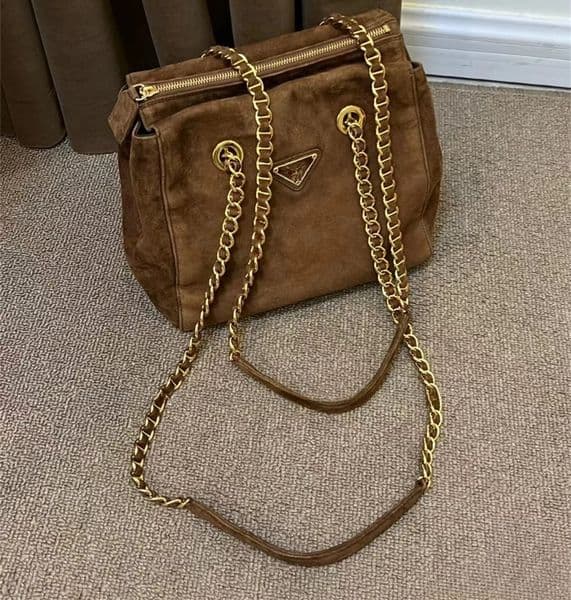 Designer Simple Autumn Winter Colletion Brown Big Boston Tote Soft Matte Suede Cow Leather Women's Handbag Shoulder Bag A Gift For My Girlfriend